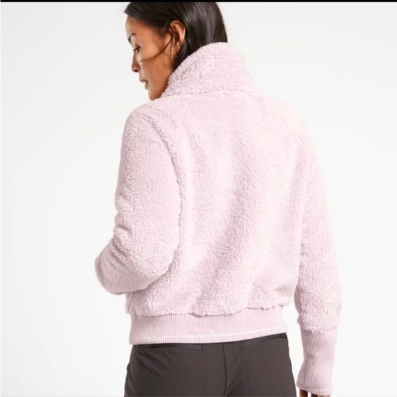 Athleta Tugga Sherpa Zip Jacket Lavender - Picture 3 of 10